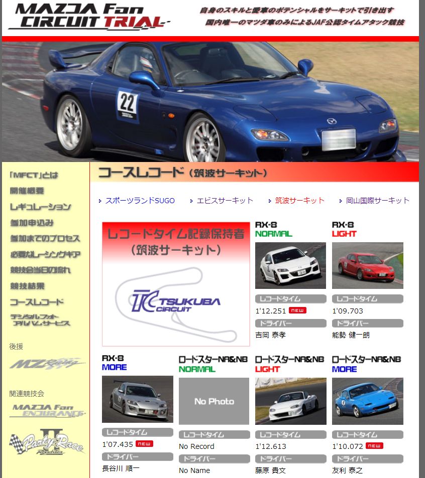 Mfctのコースレコードタイムを 俺のrx 8 エイト は世界一ィィィ エイトリアンのrx 8 Blog